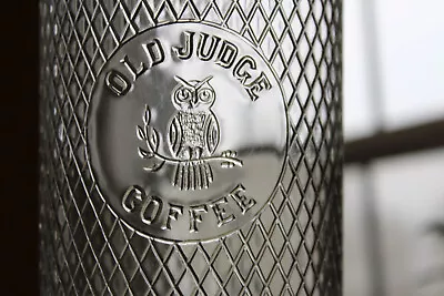 Vintage Old Judge Coffee Jar Picture Embossed Owl Rare • $10
