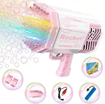 69 Hole Bubble Machine Gun With Colorful Lights Automatic Bubble Maker Gun • $17.50