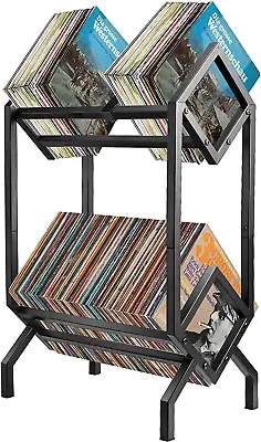 Vinyl Record Storage Rack Record Holder 160-200 LP Storage Shelf Display Stand  • $66.37