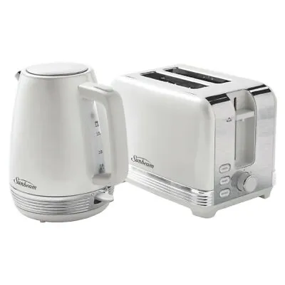 Sunbeam PUM3510WH Chic Collection Breakfast Kettle & Toaster Pack - White • $129