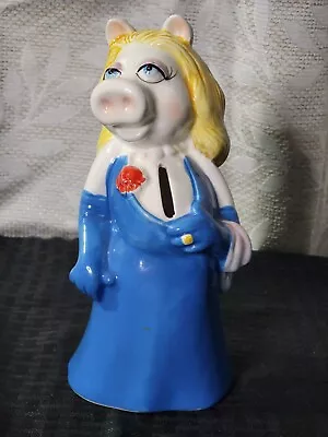 Vintage Miss Piggy Bank Muppets Sigma Tastesetter Japan Porcelain Figurine Bank • $10