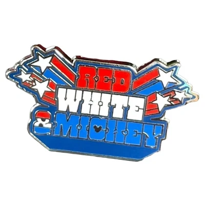 $9 • Buy Disney Patriotic Trading Pin Hidden Mickey Red White Lapel Pin Brooch Badge Pin