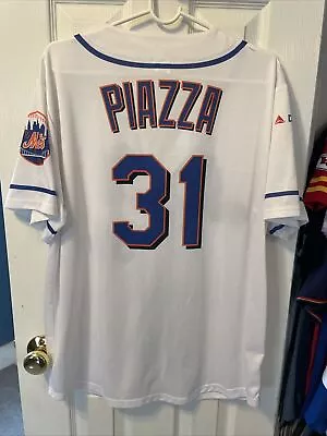 Mike Piazza New York Mets Baseball Men’s White Lightweight Jersey Size XL • $30