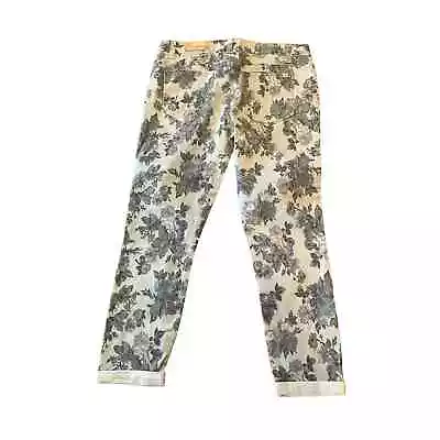 Mossimo Supply Jeans Women SZ 6 Multicolor Floral Skinny Leg Medium Wash Cotton • $30