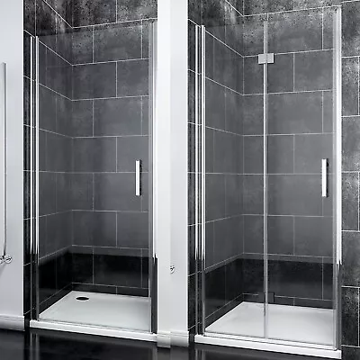 Frameless Bi Fold/Pivot Shower Door Enclosure Walk In Cubicle Glass Screen • £109.99