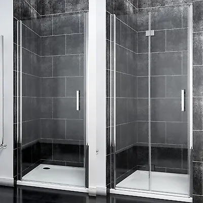 Frameless Pivot/Bifold Shower Enclosure Door Walk In Screen Panel Safety Glass • £104.49