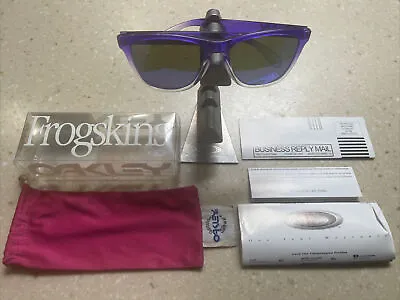 $399.99 • Buy Oakley Fade Collection Frogskins Purple Clear Fade W/ Violet Iridium Lens RARE