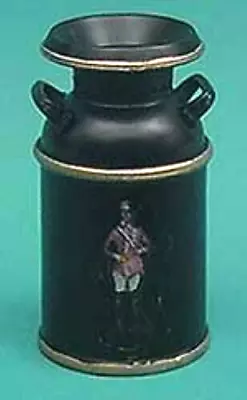 Dollhouse Miniature - Black Milk Can With Brass Trim • $7.50