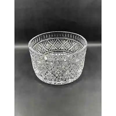 Dublin Shannon Heavy Cut Crystal Salad Serving Bowl 9-1/8  By Godinger Vintage • $36