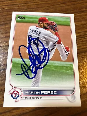 2022 Topps Texas Rangers Martin Perez Autographed Baseball Card #US131 • $14.99