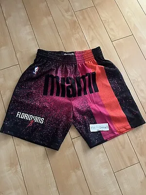 Miami Heat Floridians Mitchell & Ness Swingman Jersey Shorts Mens 2XL • $70