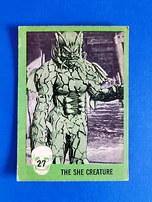 1961 Nu-Card Horror Monster Green Series Card #27 The She Creature - Gray Back • $14.95