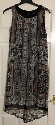 £5 • Buy Wallis High Low Patterned Dress, Size 12, 