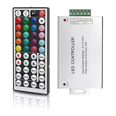 44 Key RF Remote Wireless RGB Controller DC 12V 24A For SMD 5050 3528 LED Strip • $10.70