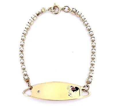 Vintage NOS MICKEY & CO. Van Dell Child's Minnie Mouse ID Bracelet W/Charm USA • $24.99