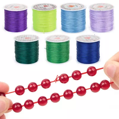 60M/roll 0.8mm Elastic Stretchy Beading Thread Cord Bracelet String For Making • $1.62