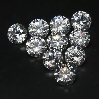 3.25 Mm Round Brilliant 10 Pcs Lot DE Color VS1 White 1.00 Ct Loose Diamond • £37.91