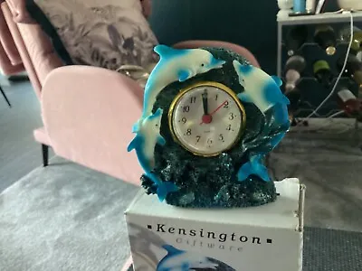 Kitsch Dolphin Clock Ornament By Kensington Giftware BNIB “XX” • £8