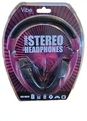 Vibe Sound 750DJ Stereo Headphones Sealed Red / White NEW SEALED • $7.50