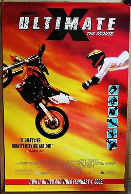  ULTIMATE X  ESPN Movie Poster 2003 MOTO CROSS FLYING DIRT BIKE MOTOR CROSS -20% • $15.99