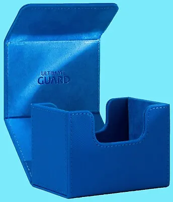 ULTIMATE GUARD MONOCOLOR BLUE 80+ SIDEWINDER DECK CASE Card Storage Box Ccg Tcg • $24.89