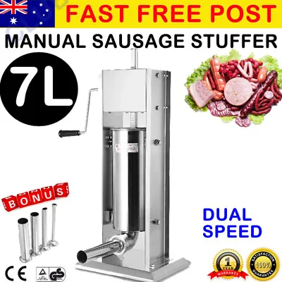 $238 • Buy 7L Stainless Steel Meat Sausage Filler Stuffer Salami Maker Machines