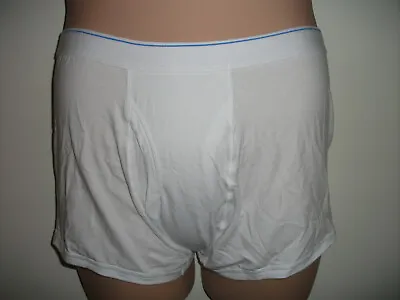 2  PAIRS Ex M & S COOL & FRESH STRETCH COTTON LYCRA BOXER SHORTS  WHITE SMALL • £7.99