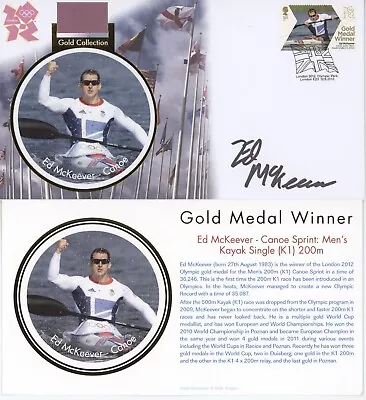 £6.99 • Buy OLYMPIC GAMES Gold Medal Cover London 2012 CERTIFIED SIGNED ED McKEEVER
