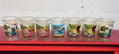 Lot Of 7 1990's Vintage Dragon Tales Welch’s Jelly Jam 4” Jar Juice Glasses • $25.99