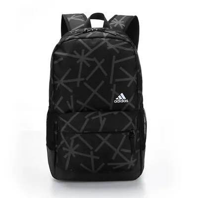 Adidas Light Weight Pattern Outdoor Backpack Travel Bag -  Black • $40.95