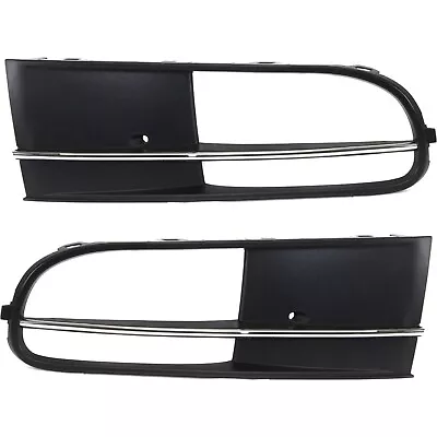 Fog Light Trim Set For 2012-2017 Volkswagen Beetle Left & Right Black & Chrome • $33.88