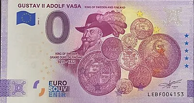 £4.05 • Buy Ticket 0 Euro Gustav II Adolf Vasa Finland Anniversary 2020 Number Various