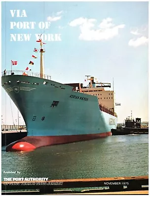 Adrian Maersk 1975 Dutch Container Shipping 8.25x10.75 Port Authority COVER ONLY • $10.99