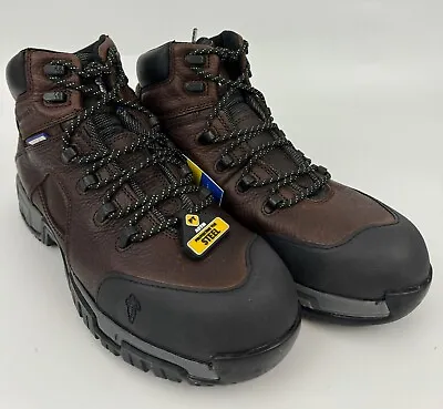 NEW Michelin HYDROEDGE Waterproof Steel Toe Work Boots Sz 11M Brown XHY662 Men's • $149.90