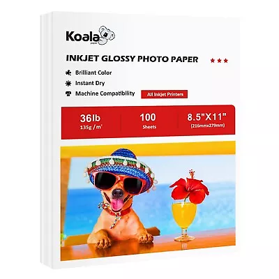 Koala Inkjet Printer Photo Paper 8.5x11 Glossy 36 Lb 4000 Sheets Bulk • $275