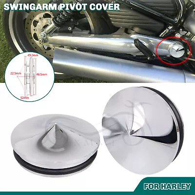 Chrome Swingarm Pivot Bolt Cap Covers For Harley Street Rod V-Rod VRSCF VRSCAW • $23.98