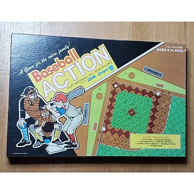 Vtg. Ansudon Baseball Action Board Game Approved By Little League Complete • $25