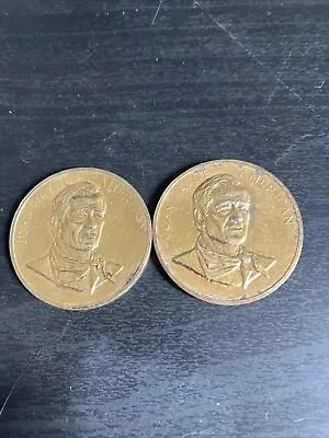 2 1979 John Wayne American US Mint Bronze 3  Medal Coin By Frank Gasparro C3749 • $14.99