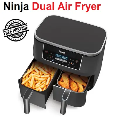 Ninja Air Fryer Large Twin Baskets Dual Cooking Airfyer Machine Frying 1750w NEW • $349