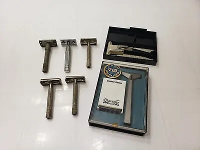 Gillette Wilkinson Sword Techmatic Vintage Razor & Safety Razor Lot Of 7 • $43.99