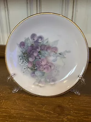 C.T. Altwasser Silesia Plate Grapes And Floral Gold Rim Plate  • $12