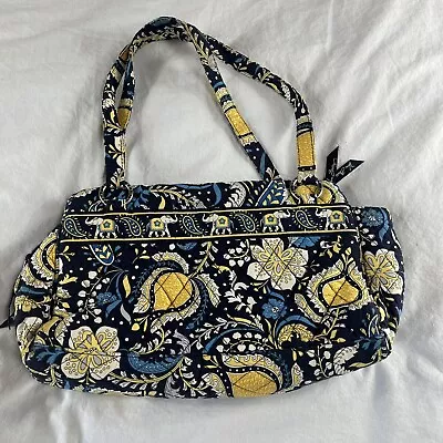 Vera Bradley Ellie Elepant Print Shoulder Bag Blue And Yellow • $18