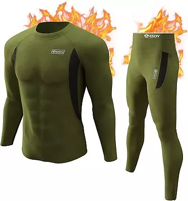 Thermal Underwear Set Winter Hunting Gear Sport Long Johns Base Layer Bottom Top • $43.73