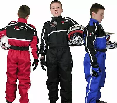 Childrens Kids RACE SUIT Overalls Karting Motocross Racing One Piece Dirt Bike • £27.95