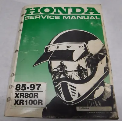 85-97 Honda Xr80r Xr80 Xr100 Xr 80 100 Shop Service Repair Manual Updated Z8-24g • $45
