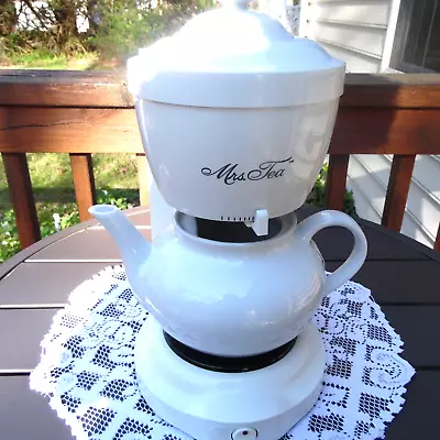 Mrs Tea By Mr Coffee 6 Cup Automatic Hot Tea Maker Ceramic Pot White • $24.95