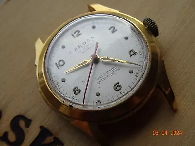 Vintage Swiss Gents Manual Watch New Old Stock Clean Gold Plated Case Working  • £0.99