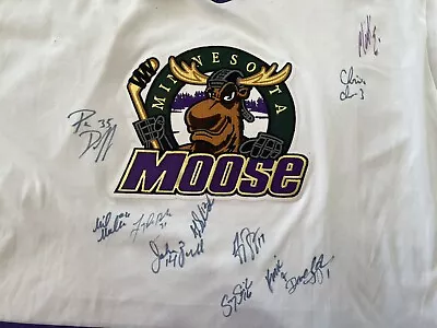 Minnesota Moose Vintage Jersey Bauer NWT Mens XL Signed Autographs Rare HTF • $152