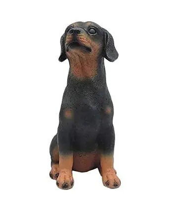 Lifelike Handsome Sitting Rottweiler Dog Garden Statue Realistic Animal Ornament • $17.54