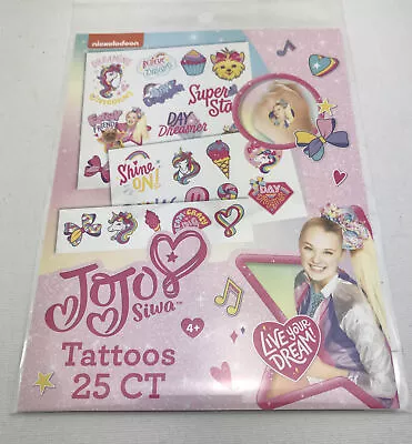 25 Jojo Siwa Tattoos Live Your Dream Great For Party Favors Or Stocking Stuffer • $10.19